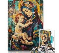 Rompecabezas de Grafiti de Jesús de 1000 Piezas para Adolescentes, un desafío difícil y antiestrés, Toda la Familia 75x50cm