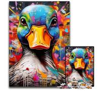 Rompecabezas de Grafiti de Pato para Adultos, 1000 Piezas de cartón, desafiante Rompecabezas para Adolescentes, diversión Familiar de 26x38cm/10,23x14,96 Pulgadas.