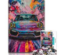 Rompecabezas de grafitis de Coches Deportivos para Adolescentes, 1000 Piezas, Juguete Educativo Intelectual Relajante, Gran Regalo 75x50cm