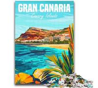 Rompecabezas de Gran Canaria para Adolescentes, Juguetes educativos, Juegos antiestrés, Lista de Deseos con Papá Noel, 1000 Piezas (50x75cm)