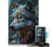 Rompecabezas de Gran dificultad con ilustración de Lobo Real para Adultos, 1000 Piezas, Juego de Habilidad, Tiempo en Familia, Arte de Corte preciso, Coleccionable (50x75cm)