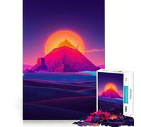 Rompecabezas de Gran dificultad Pirámide Atardecer para Adultos, 1000 Piezas, con Sistema de Memoria, fácil de armar, Ideal para el Ocio y como Regalo artístico (50x75cm)