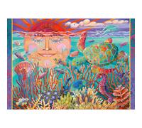 Rompecabezas de gran formato Ravensburger Sol y Mar de 500 piezas para adultos - 12001003 - F cil de ver y sostener. Las piezas grandes encajan a