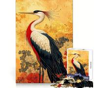 Rompecabezas de grulla de Cresta roja para Adolescentes, 1000 Piezas, estimula la Memoria, diversión Relajante, Corte Premium, Regalo Elegante (50x75cm)