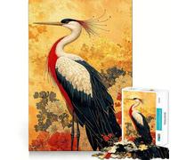 Rompecabezas de grulla de Cresta roja para Adolescentes, 1000 Piezas, estimula la Memoria, diversión Relajante, Corte Premium, Regalo Elegante (50x75cm)