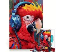 Rompecabezas de Guacamayo Escarlata para Adultos, 1000 Piezas, lógica Clara, Juguete, pasatiempo Tranquilo, Corte Perfecto, Regalo Elegante (38x26cm)