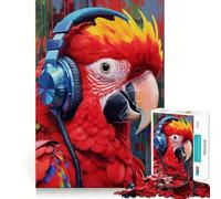 Rompecabezas de Guacamayo Escarlata para Adultos, 1000 Piezas, lógica Clara, Juguete, pasatiempo Tranquilo, Corte Perfecto, Regalo Elegante (50x75cm)