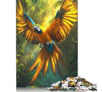 Rompecabezas de Guacamayo majestuoso Tropical en la Selva Tropical para Adultos y Adolescentes, 500 Piezas, Rompecabezas de Madera para Adultos, Rompecabezas Educativo de 500 Piezas (52 x 38 cm)