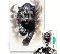 Rompecabezas de Guepardo Negro Corriendo, 1000 Piezas para Adultos Ayuda a Mejorar la Memoria y Alivia la ansiedad Diseño artístico para armar Regalo (50x75cm)