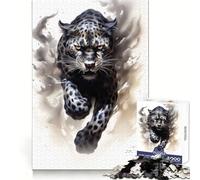 Rompecabezas de Guepardo Negro Corriendo, 1000 Piezas para Adultos Ayuda a Mejorar la Memoria y Alivia la ansiedad Diseño artístico para armar Regalo (50x75cm)