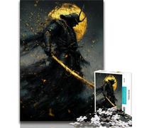 Rompecabezas de Guerra de Guerreros samuráis de neón, 1000 Piezas para Adolescentes, Juegos educativos, decoración del hogar, Regalo para Toda la Familia, 50x75cm