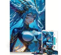 Rompecabezas de guerreras de Anime,1000 Piezas,Juego Divertido sin Rebabas,Piezas de Corte Limpio,portátil,Ideal para Viajar (38x52cm)