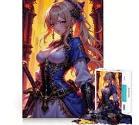 Rompecabezas de guerreras de Anime para Adultos,1000 Piezas,Juego Think Boost,Estructura de Encaje precisa,fácil de Aprender,diversión para Toda la Familia (38x52cm)
