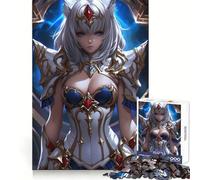 Rompecabezas de Guerrero Anime de Pelo Blanco para Adolescentes, 1000 Piezas, agudeza Mental, Calma, Ocio, Ajuste preciso, (38x52cm)