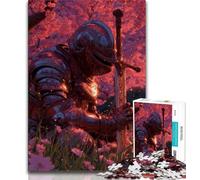 Rompecabezas de Guerrero bajo los cerezos en Flor para Adultos (1000 Piezas) Pasa el Tiempo en casa: Cada Pieza es única Juego desafiante y Divertido para Toda la Familia (75x50cm)