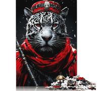 Rompecabezas de Guerrero carmesí Jaguar, decoración única para el hogar, 100% cartón Reciclado, Ideal para niños o niñas, 1000 Piezas (75 x 50 cm)