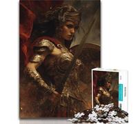 Rompecabezas de Guerrero Espartano para Adolescentes 1000 Piezas para Adultos Juego Familiar antiestrés desafío difícil Gran Regalo y Juguete (50x75cm)