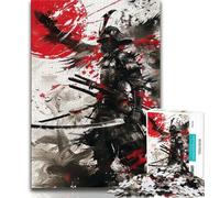 Rompecabezas de Guerrero Ninja japonés de 1000 Piezas para Adolescentes Ayuda a ejercitar el Cerebro Juguetes adictivos para Cultivar la Paciencia Un Gran Regalo (38x26cm)