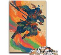 Rompecabezas de Guerrero Ninja japonés para Adultos, 1000 Piezas, desafiantes Juegos Familiares, Juguete DIY para Decorar la Pared del hogar (26x38cm)