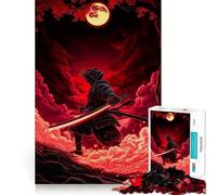 Rompecabezas de Guerrero samurái con Katana roja Brillante para Adultos, 1000 Piezas, lógica Clara, Juguete, Tiempo Libre, Corte Perfecto, Regalo Creativo (50x75cm)