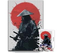 Rompecabezas de Guerrero samurái con Luna roja, 1000 Piezas para Adolescentes, Aprendizaje Consciente, Juego Divertido, Celebraciones alegres, tamaño 50x75cm