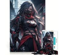 Rompecabezas de Guerrero samurái Cyberpunk para Adolescentes, 1000 Piezas, Juguete para ejercitar la Mente, diversión Relajante, Corte preciso, Regalo Festivo (50x75cm)