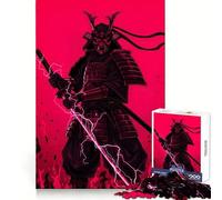 Rompecabezas de Guerrero samurái Rojo con Espada relámpago para Adultos, 1000 Piezas Refuerza la Memoria Divertido y Casual De Calidad Regalo Elegante (38x52cm)