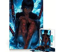 Rompecabezas de Guerreros Anime tatuados para Adultos, 1000 Piezas, para estimular la Memoria, para un Momento Acogedor, para armar, Lista de Deseos de Santa Claus 38x26cm