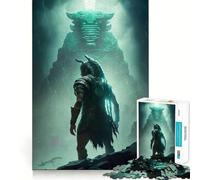 Rompecabezas de Guerreros Antiguos de 1000 Piezas para Adultos Juego para Mejorar la Memoria Calidad Profesional Actividad de Corte conmovedora para Compartir en Familia (38x52cm)