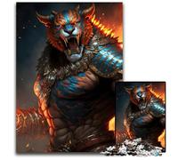 Rompecabezas de Guerreros bárbaros Tigres para Adultos, 1000 Piezas, Ideal para Adolescentes y coleccionistas, Regalo de Viaje, Actividad Familiar, 50x75cm/19,68x29,52 Pulgadas