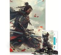 Rompecabezas de Guerreros samuráis para Adolescentes, 1000 Piezas Fortalece la Memoria Pasatiempo Tranquilo Borde de Calidad Regalo Festivo (38x52cm)