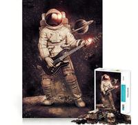 Rompecabezas de Guitarrista de Rock Espacial para Adultos, 1000 Piezas, Juguete para ejercitar la Mente, Divertido, Corte de precisión, 38x52cm