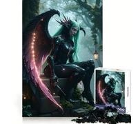 Rompecabezas de Hada Oscura Alada en el Bosque, 1000 Piezas para Adultos Potencia la Mente, Relajante y Divertido Bordes Uniformes Regalo Ideal (38x52cm)