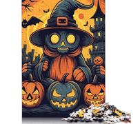 Rompecabezas de Halloween Aterrador, Juegos desafiantes para Toda la Familia, Rompecabezas de cartón 100% Reciclado para Adultos y niños, Regalo de cumpleaños, 1000 Piezas (38 x 26 cm)