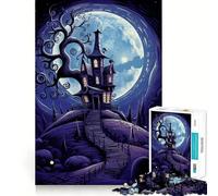 Rompecabezas de Halloween Casa Embrujada para Adultos, 1000 Piezas, Pure Logic Toy, antiestrés, de Corte preciso, artículo de Santa Claus 38x52cm
