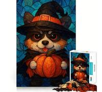 Rompecabezas de Halloween de 1000 Piezas con diseño de Corgi Adorable y Espeluznante para Adolescentes Juguete para ejercitar la Mente Ideal para Relajarse y Disfrutar de una decoración artística