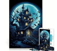 Rompecabezas de Halloween de 1000 Piezas para Adultos y Adolescentes, Juguete para el Tiempo Libre, decoración de Pared con Bordes precisos 50x75cm