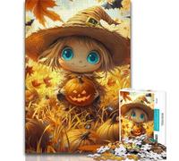 Rompecabezas de Halloween de Espantapájaros para Adultos, 1000 Piezas, un Juego desafiante, Toda la Familia (50x75cm)