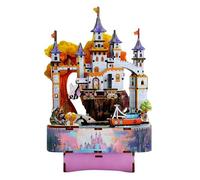 Rompecabezas de Halloween hecho a mano, caja de música, decoración de fiesta, kits de manualidades de madera para proyectos de vacaciones y regalos, rompecabezas musical temático de Halloween