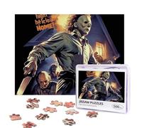 Rompecabezas de Halloween La maldición de Michael Myers, 500 piezas, rompecabezas personalizados con fotos con bolsa de almacenamiento, rompecabezas desafiante para adultos, decoración del hogar, boda