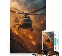 Rompecabezas de helicópteros de 1000 Piezas para Adolescentes Juguete Mental para aliviar la ansiedad Corte Premium Regalo Elegante 38x26cm
