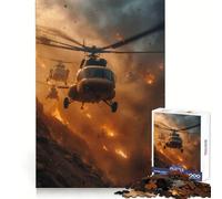 Rompecabezas de helicópteros de 1000 Piezas para Adolescentes Refuerza la Memoria Tranquilo y Sereno Borde de Calidad Regalo Ideal para Pedir un Deseo a Papá Noel 38x52cm