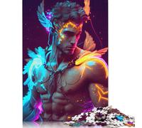 Rompecabezas de Hermes de neón para Adultos y Adolescentes. Rompecabezas de Madera. Juego de Juguetes para Adultos. 500 Piezas (52 x 38 cm).