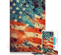 Rompecabezas de Historia Estadounidense de 1000 Piezas para Adultos Juego para Mejorar la Memoria Calidad Profesional Actividad de Corte conmovedora para Compartir en Familia (50x75cm)