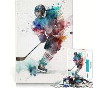 Rompecabezas de Hockey sobre Hielo de 1000 Piezas para Adultos, Juguete para ejercitar la Mente, diversión Casual, Corte de precisión, Regalo artístico 50x75cm