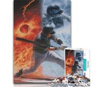 Rompecabezas de Hockey sobre Hielo para Adolescentes, 1000 Piezas, para Adultos, con póster y Hoja de Trivia a Juego para Mayores de 14 años, 26x38cm