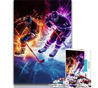 Rompecabezas de Hockey sobre Hielo para Adultos, Ayuda a ejercitar el Cerebro, Juguetes adictivos para Cultivar la Paciencia, Regalo de cumpleaños, 38x26cm