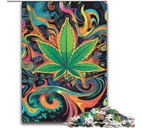 Rompecabezas de Hojas de Cannabis de 2000 Piezas para Adultos, desafío de Inteligencia Cerebral, Juguetes adictivos, Regalos de cumpleaños para Mayores de 14 años (70x100cm)