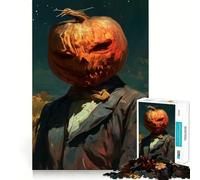Rompecabezas de Hombre con Cabeza de Calabaza de 1000 Piezas para Adolescentes, para ejercitar la Mente y Disfrutar en Familia, con Bordes precisos, Regalo Memorable (38x26cm)