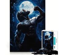 Rompecabezas de Hombre Lobo Aullando 1000 Piezas Juguete Creativo para desarrollar la Habilidad componentes Resistentes y de Corte Limpio Ideal para Viajar Juego Mental Regalo (50x75cm)